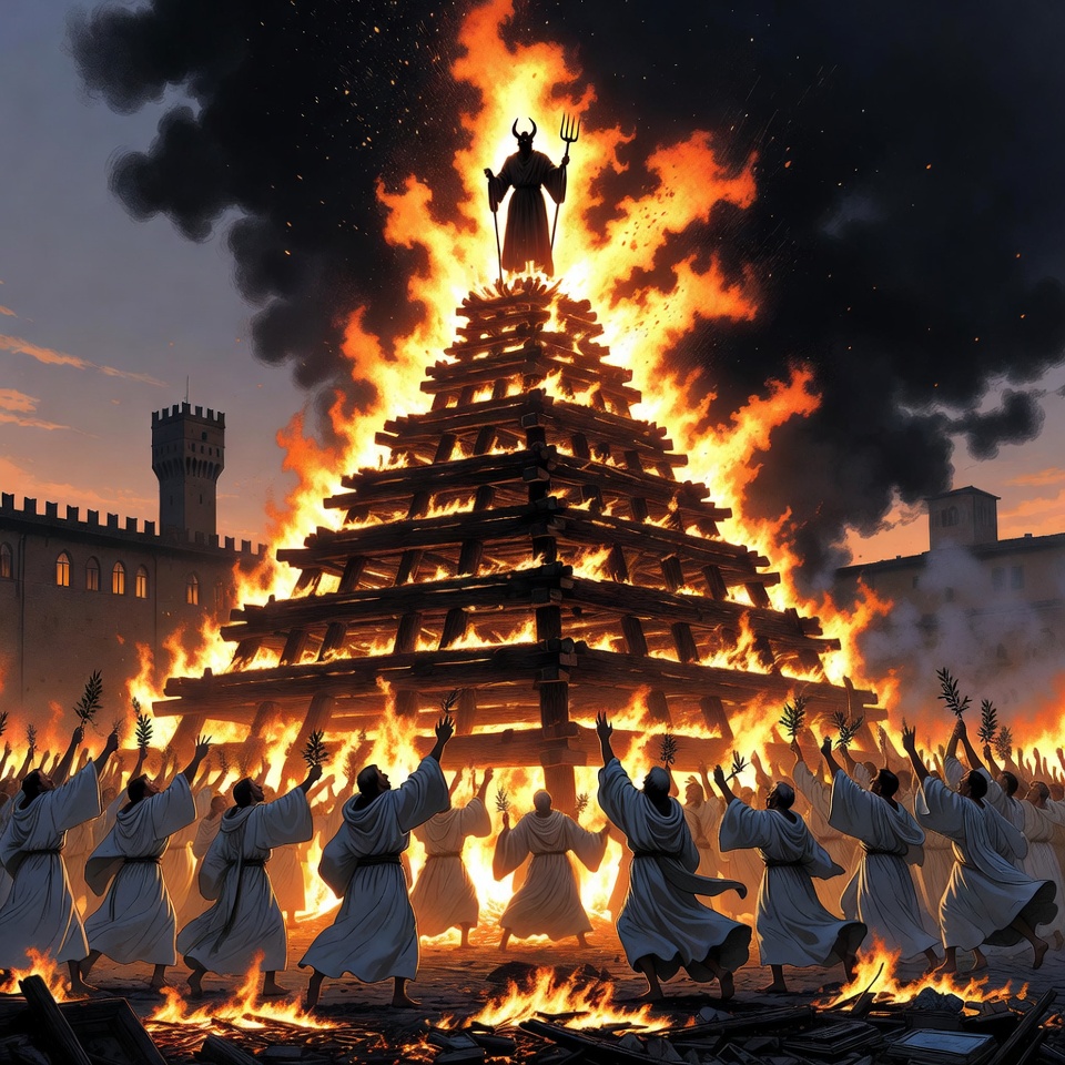 February 7 – Flames of Purity – How Florence’s 1497 Bonfire Scorched Vanity and Can Spark Your Inner Renaissance
