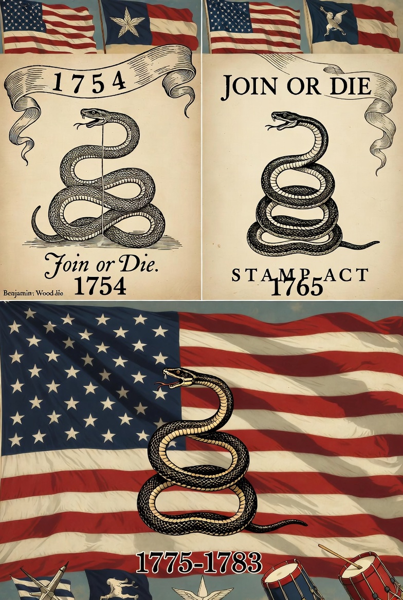 Slithering Toward Supremacy – Benjamin Franklin’s May 9, 1754 Snake Cartoon and the Hilarious Secret to Gluing Your Fragmented Life Back Together