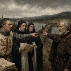 The Treasurer Who Paid in Skin — How a Two-Horse Wooden Bridge, a Clerk Who Would Not Wait, and One Hour of Stillness on Abbey Craig on 11 September 1297 Turned Edward’s Army into River Mud